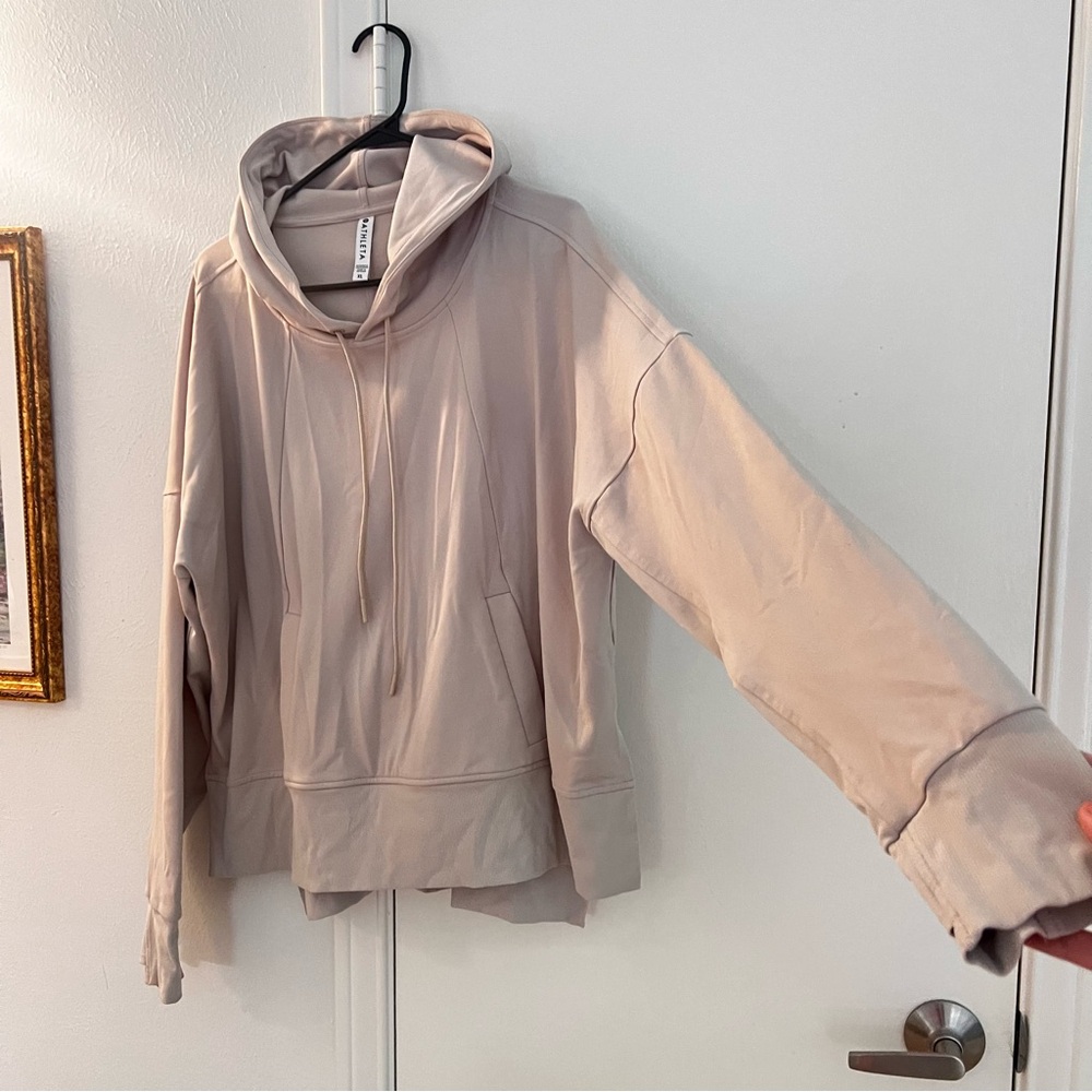 NWOT Athleta Mission Hoodie Abalone Grey Size XL - Picture 3 of 10